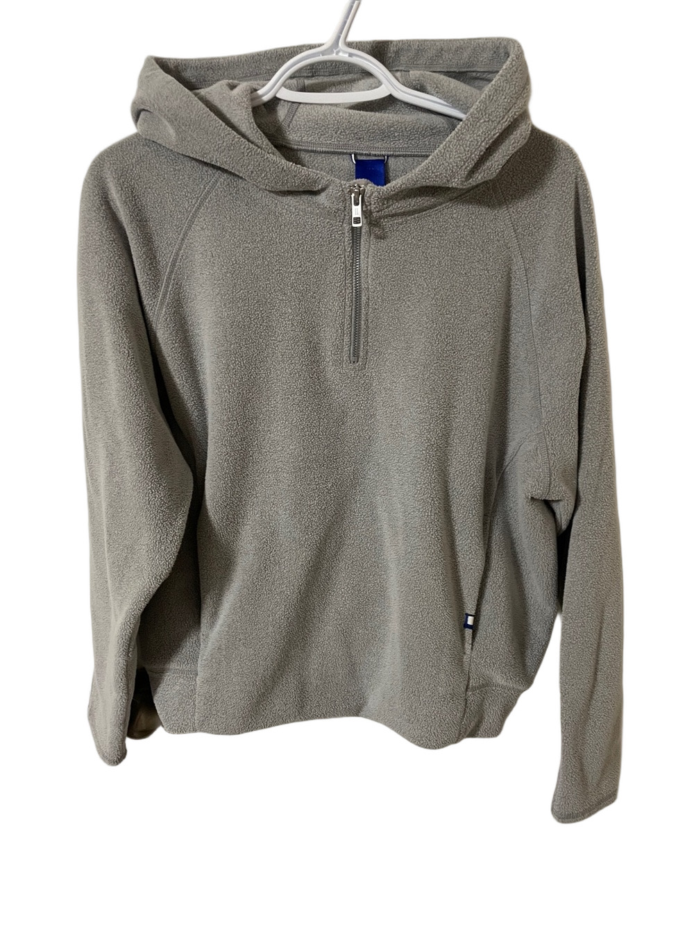 Kit and Ace Light Grey Half-Zip Hooded Fleece Pullover Size XS